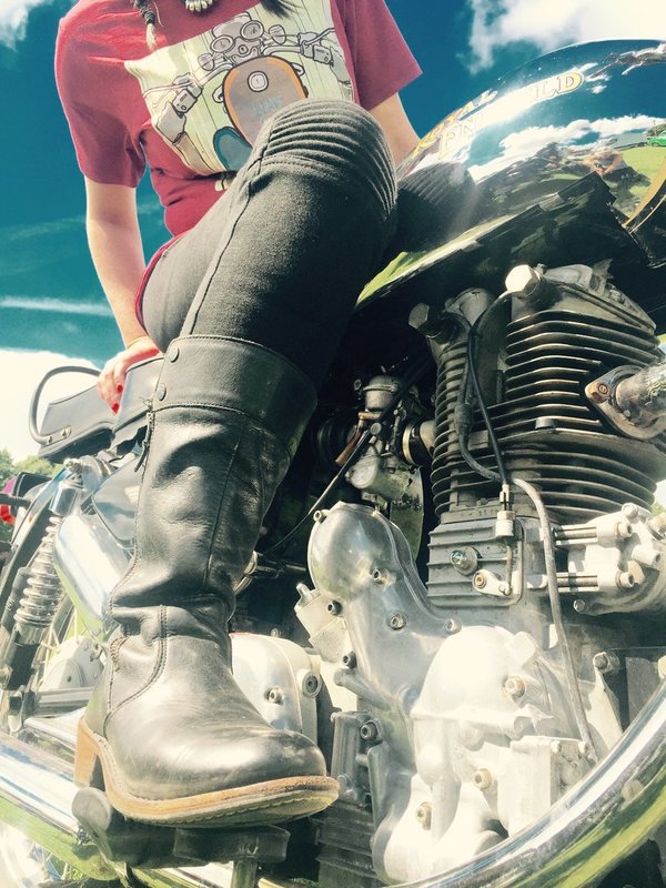 Motogirl Kevlar Motorrad-Leggings ribbed