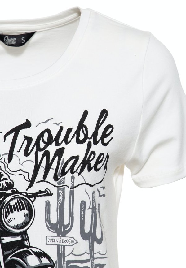 Queen Kerosin Slim fit Print Shirt »TROUBLE MAKER«
